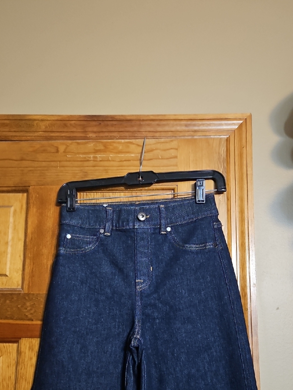 Spanx Wide-Leg High-Rise Denim Jeans - Dark Indigo-NWOT - Picture 6 of 12